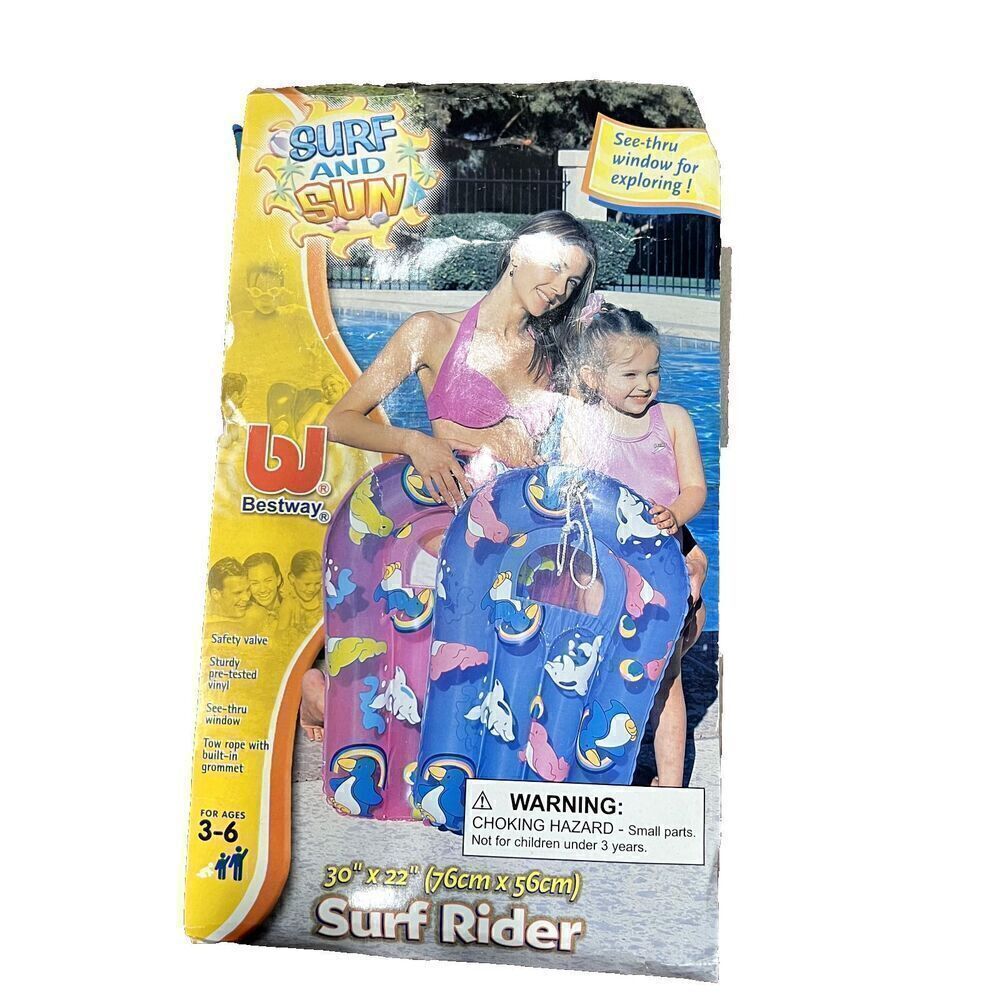 Surf and Sun Surf Rider Inflatable Pool Toy 2004 Vintage Bestway NEW